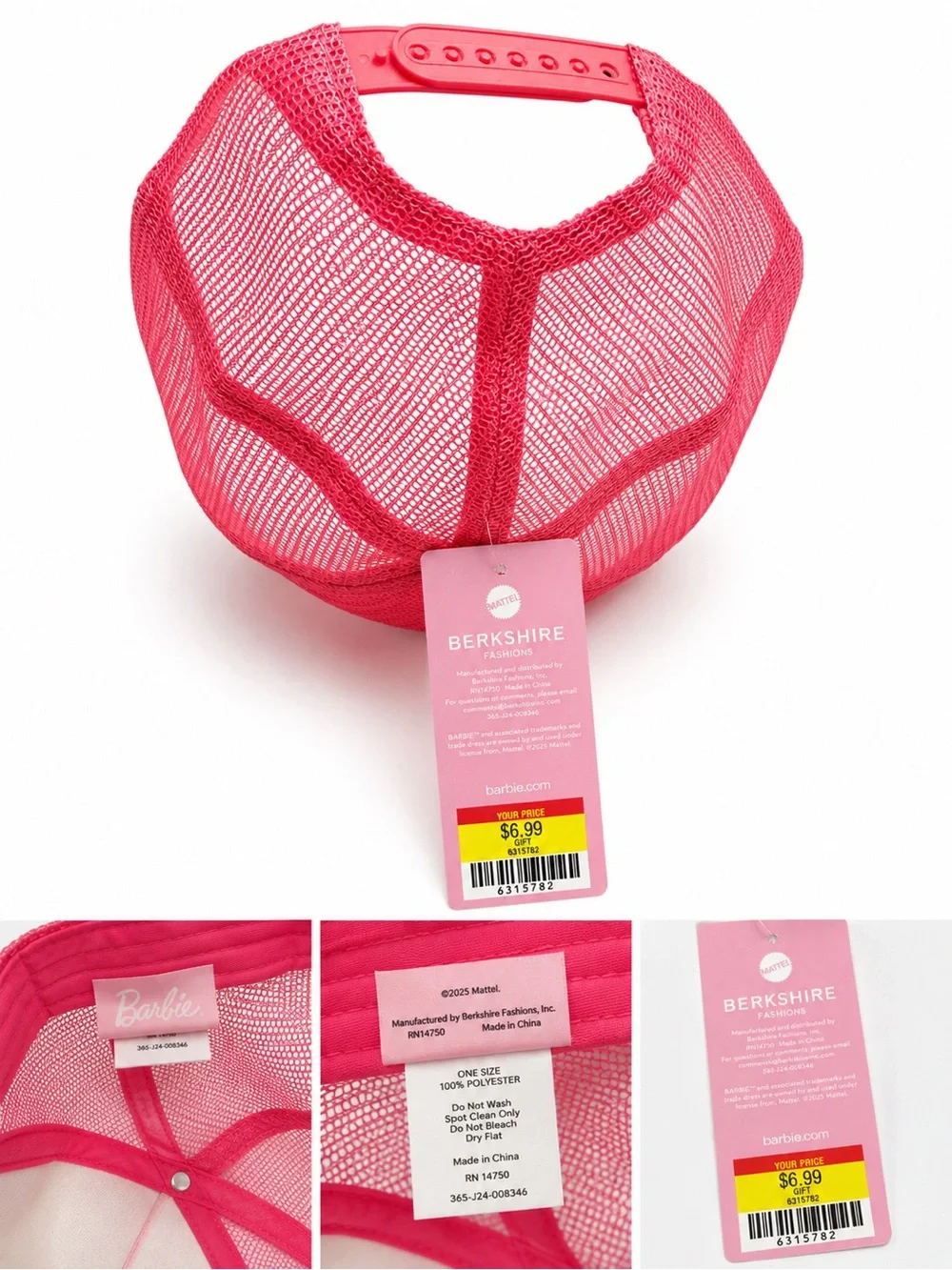 Barbie “California Dreamin’” Pink Trucker Hat | Adjustable